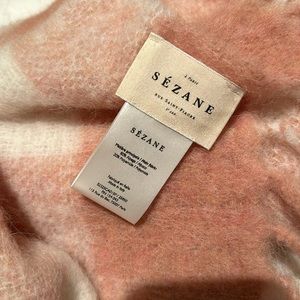 Sezane Louise scarf, pink check print